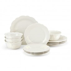 Lenox Meadow® Butterfly Carved 12 Piece Dinnerware Set, Service for 4 LNX8706